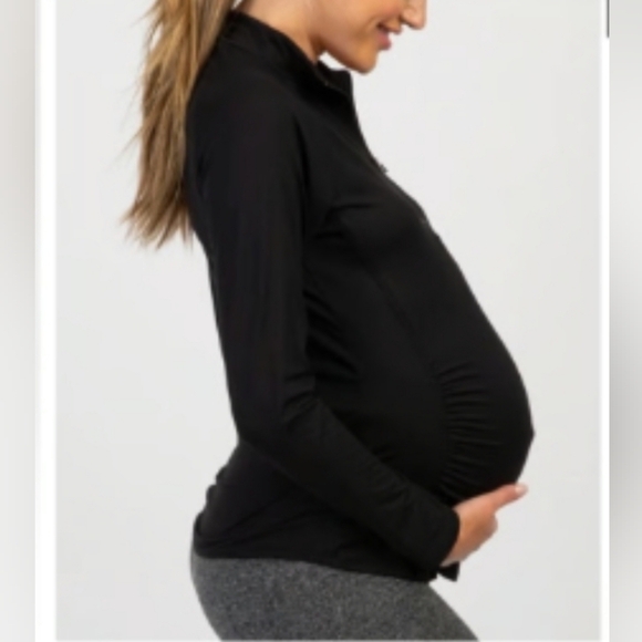 GAP Black Maternity Full Zip Performance Jacket - Picture 4 of 15